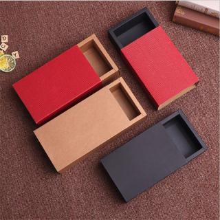 Kraft Paper Packaging Cardboard Box Brown Small Packaging Gift Box Red_1